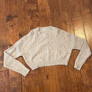 Cotton on, small, tan, crop, sweater